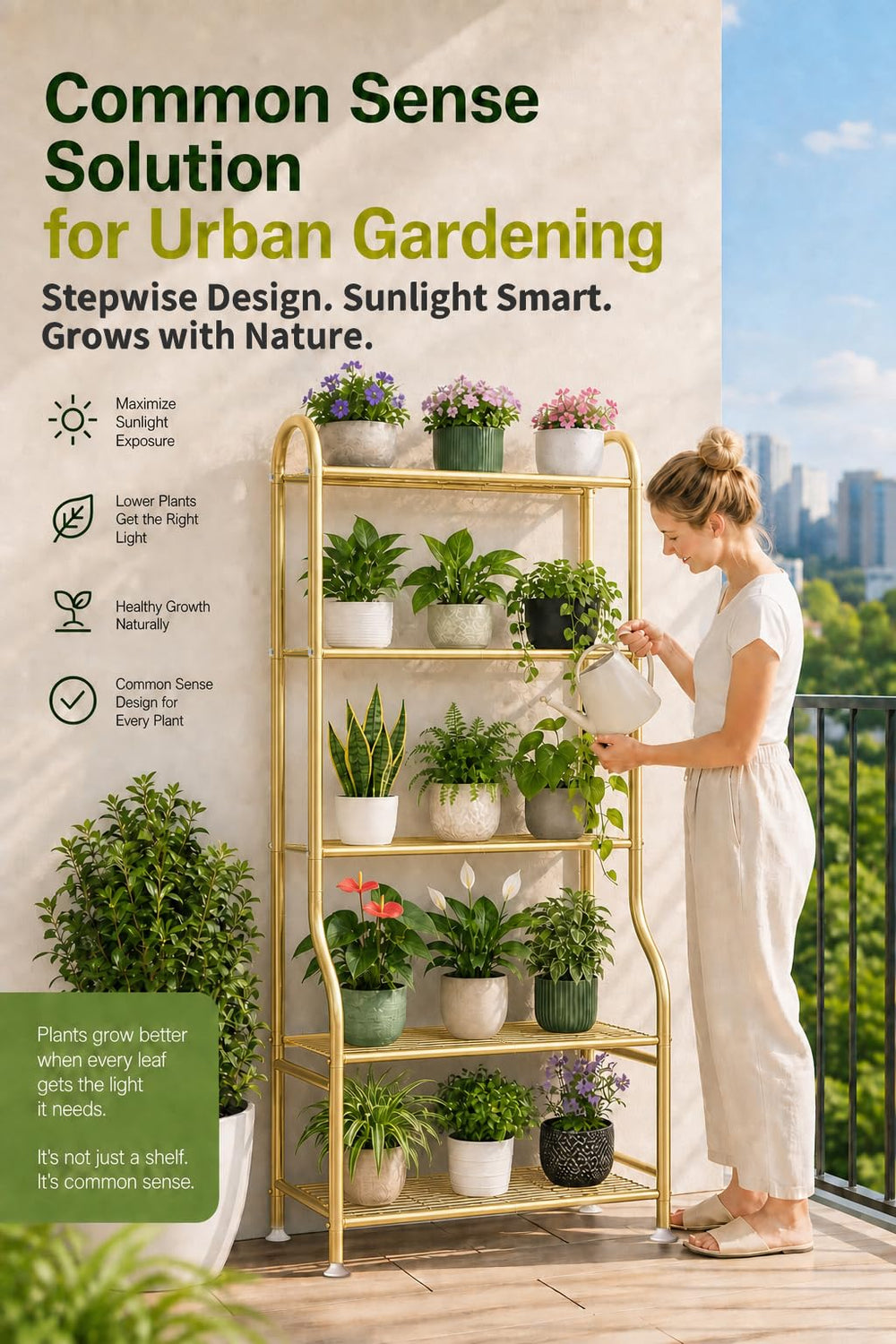 Yutrchey plant stand with wall-fixing kit included