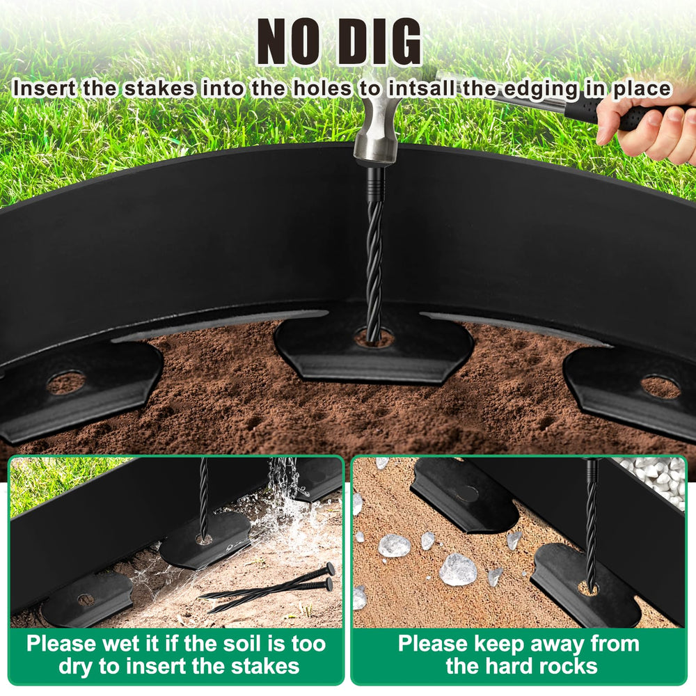 YUYIUS Landscape Edging kit including stakes and connectors
