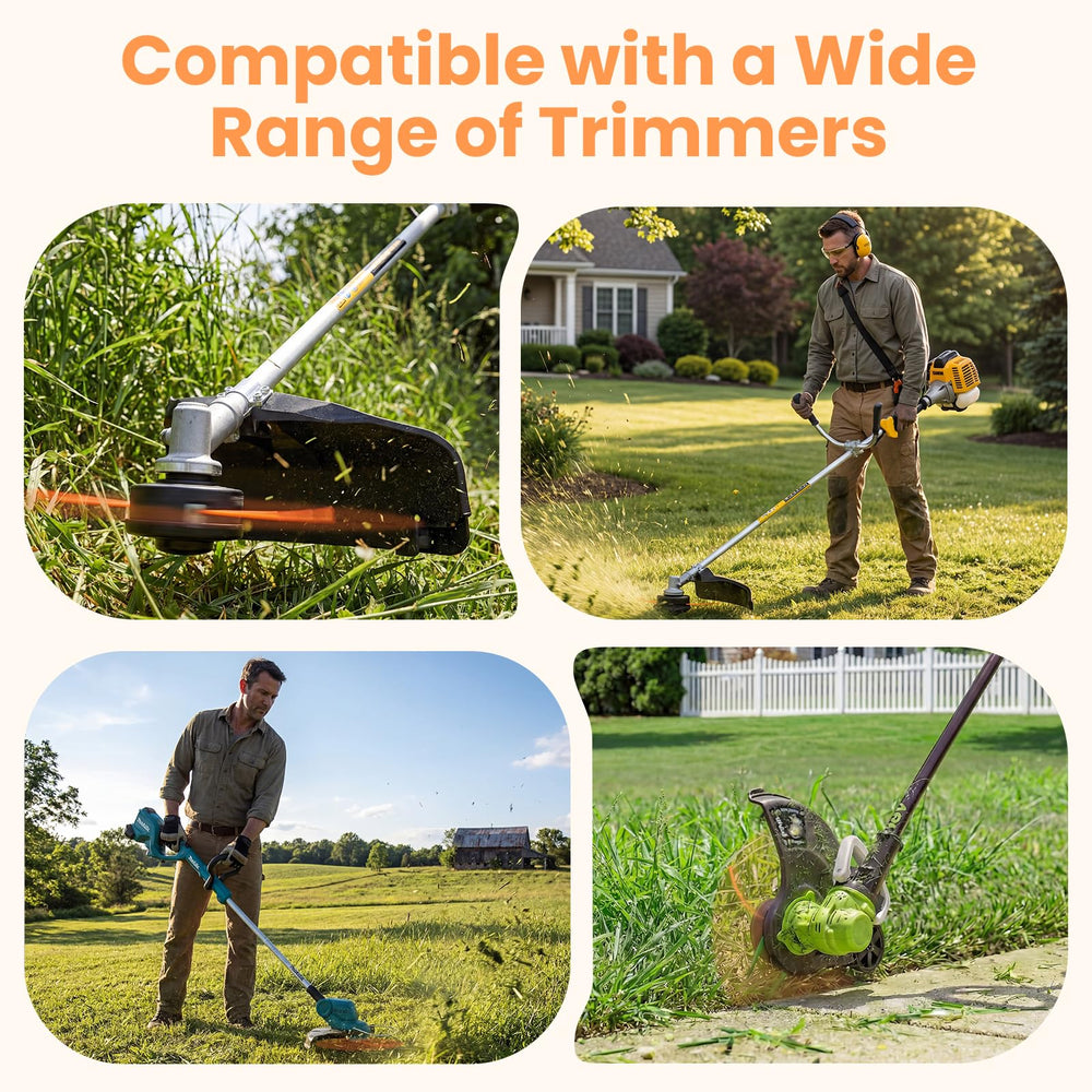YWTESCH 0.155-Inch Weed Wacker String in use on lawn