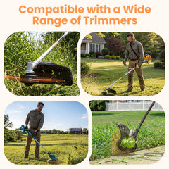 YWTESCH 0.155-Inch Weed Wacker String in use on lawn