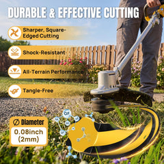 YWTESCH DWO1DT802 Weed Eater String close-up of material