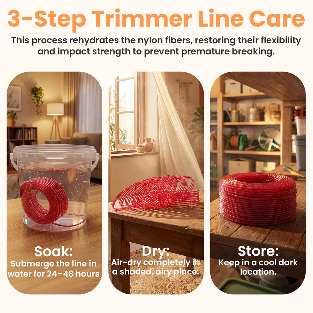 YWTESCH String Trimmer Line showing dual-color design