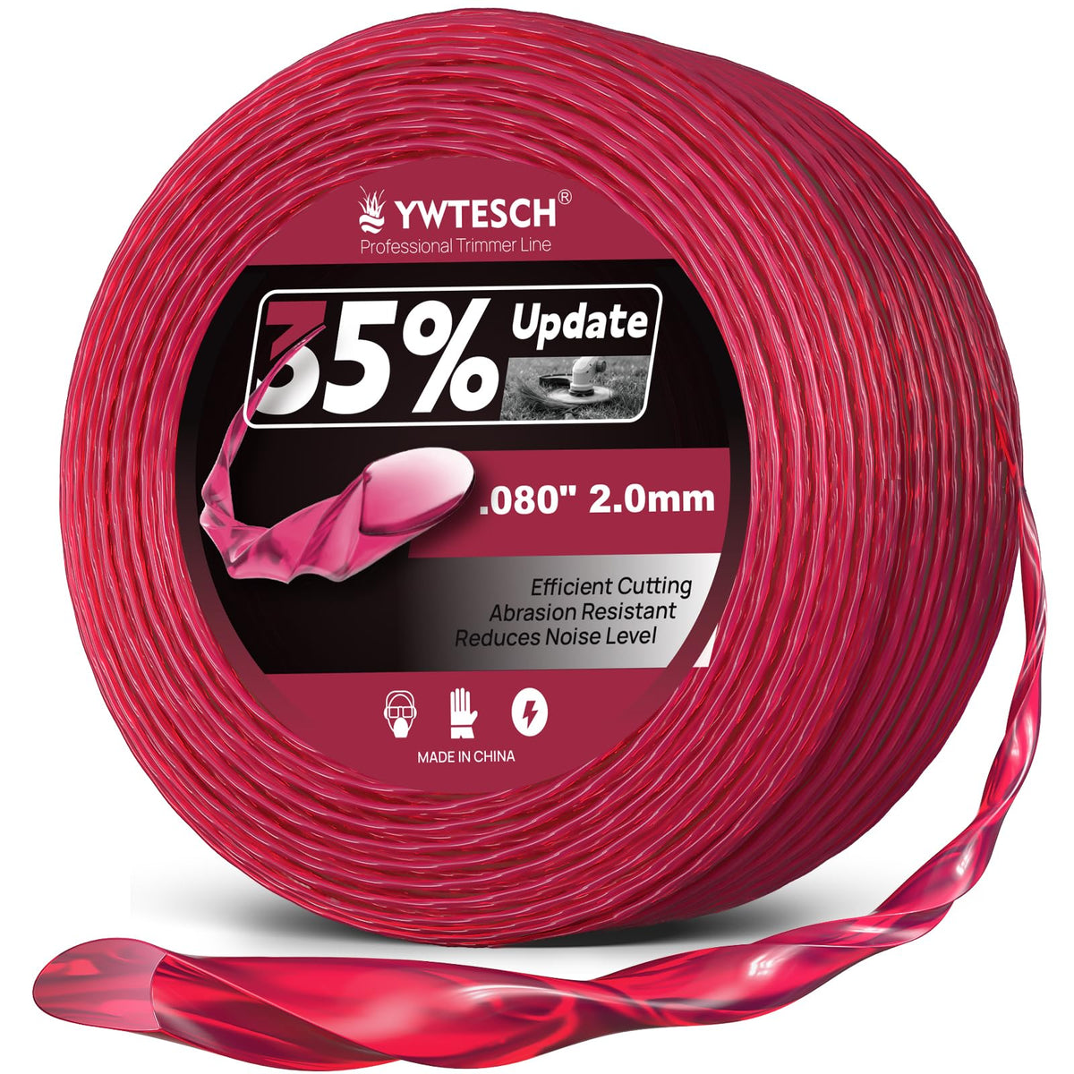 YWTESCH Weed Eater String 0.080" front view