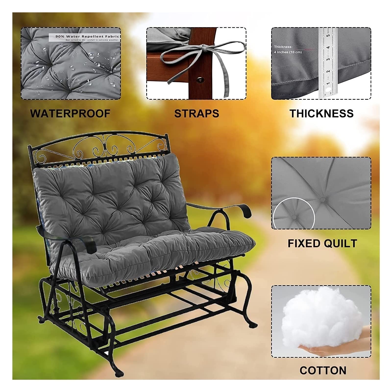 YXMKJOS swing cushion backrest detail