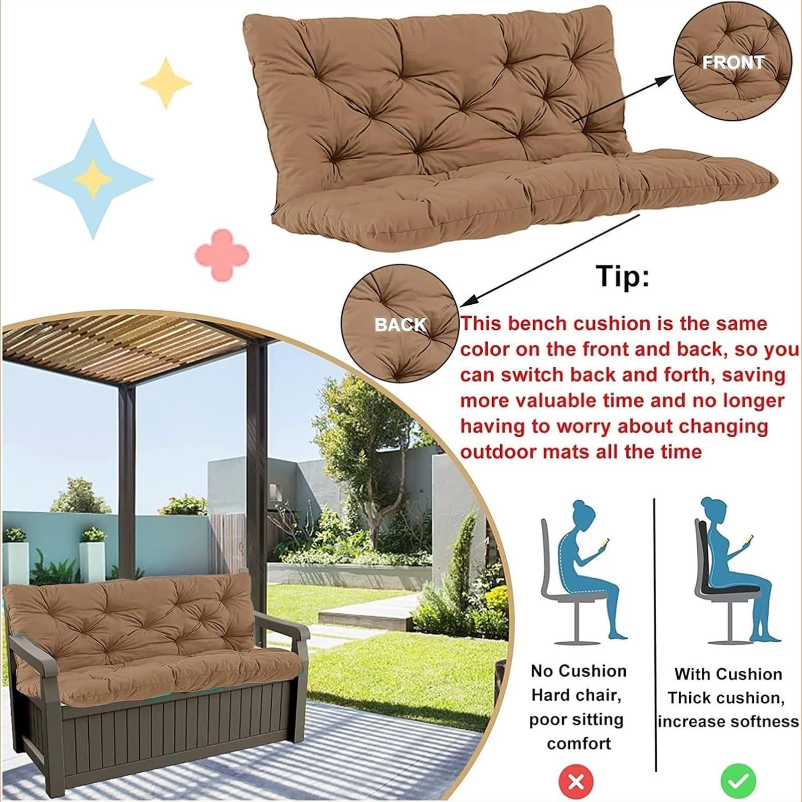 YXMKJOS swing cushion backrest detail