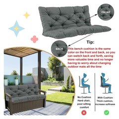 YXMKJOS swing cushion side view on bench