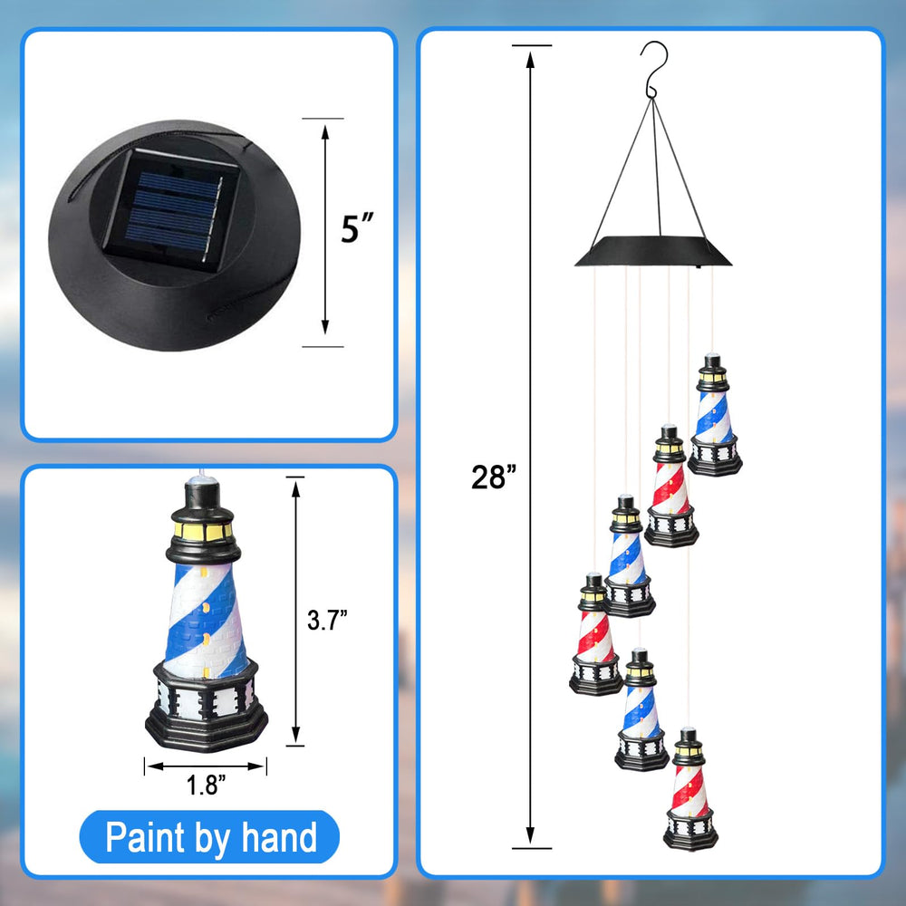 YY Gardenia Solar Lighthouse Wind Chimes packaging