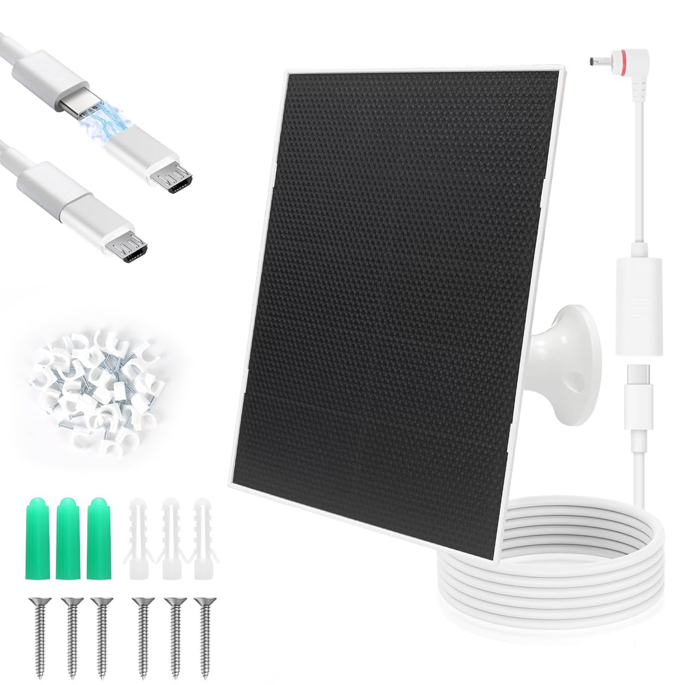 YYTDDUUU 4W Solar Panel Charger front view with adjustable mount