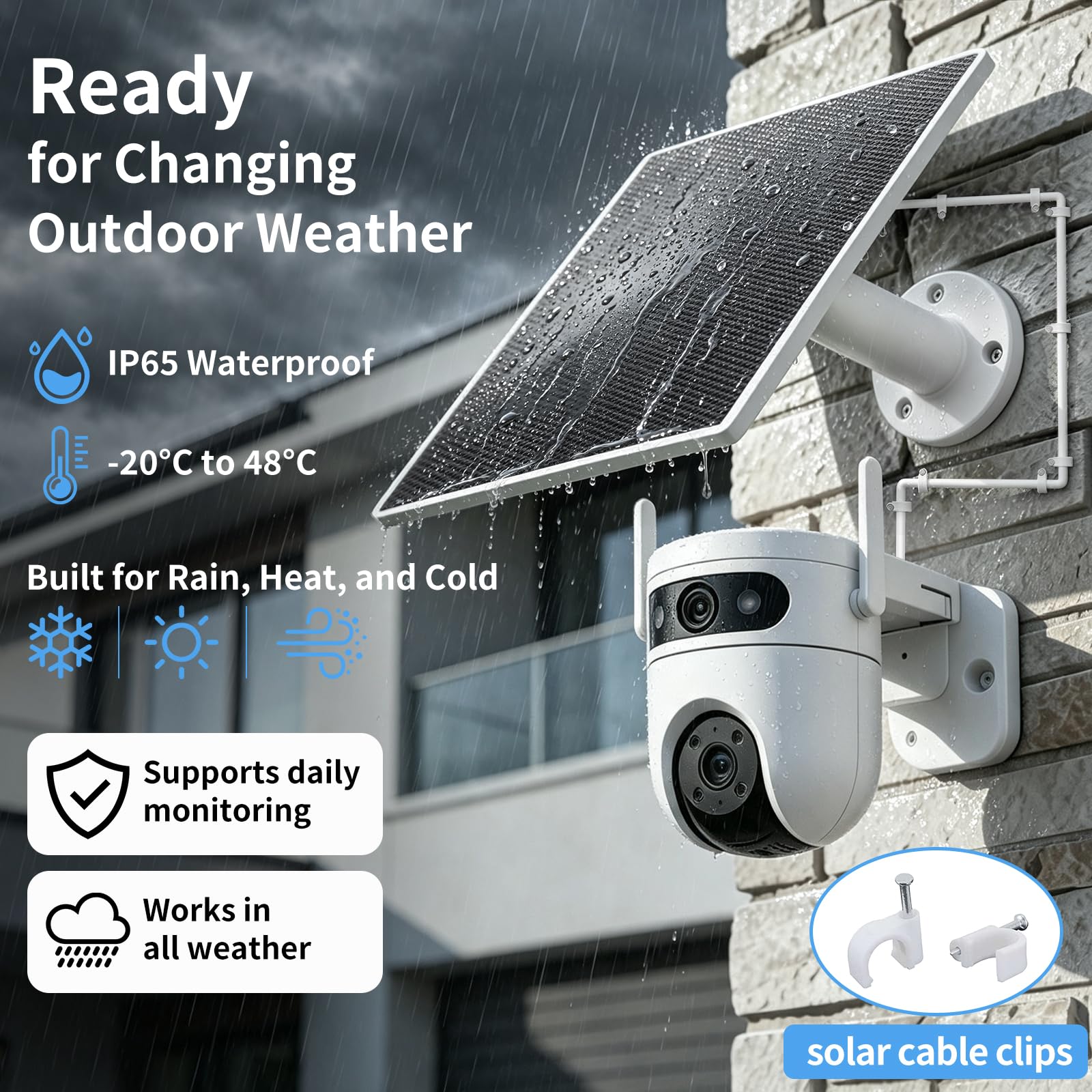 YYTDDUUU solar panel included components: solar panel, screws, and stand