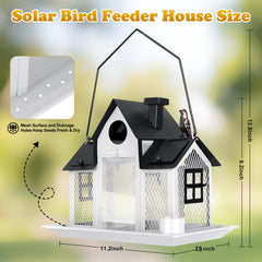 YYWMWM Solar Bird Feeder House with drainage holes
