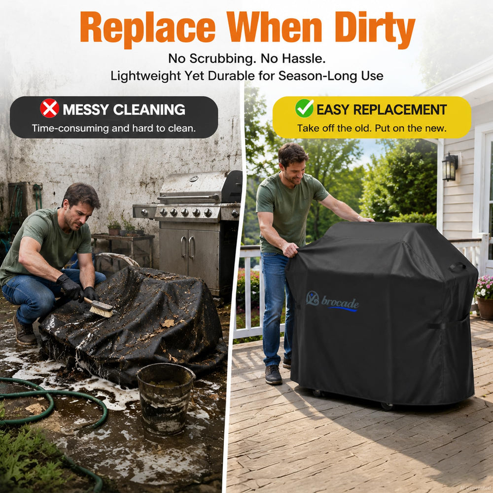 yzbrocade 60 Inch XL Grill Cover dimensions displayed