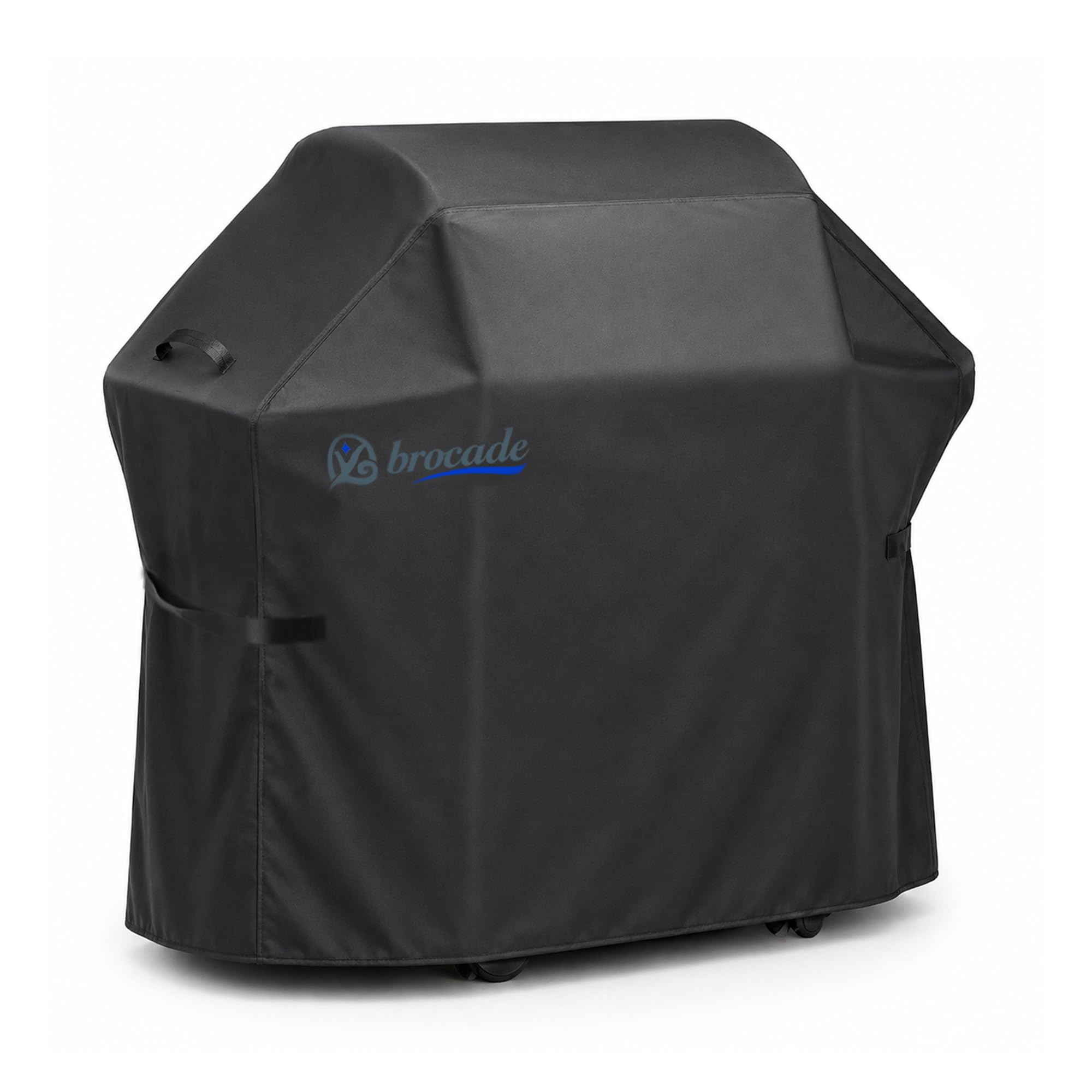 yzbrocade 60 Inch XL Grill Cover front view in black