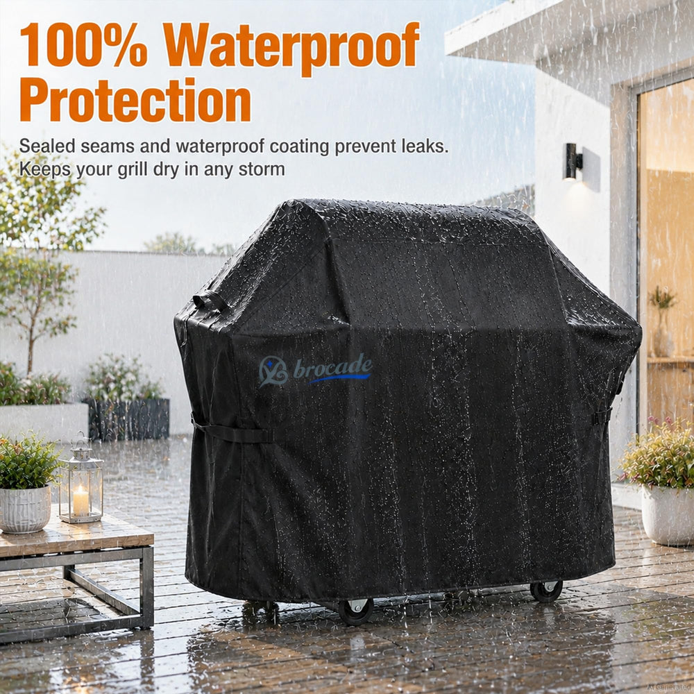 yzbrocade 60 Inch XL Grill Cover with handles for easy installation