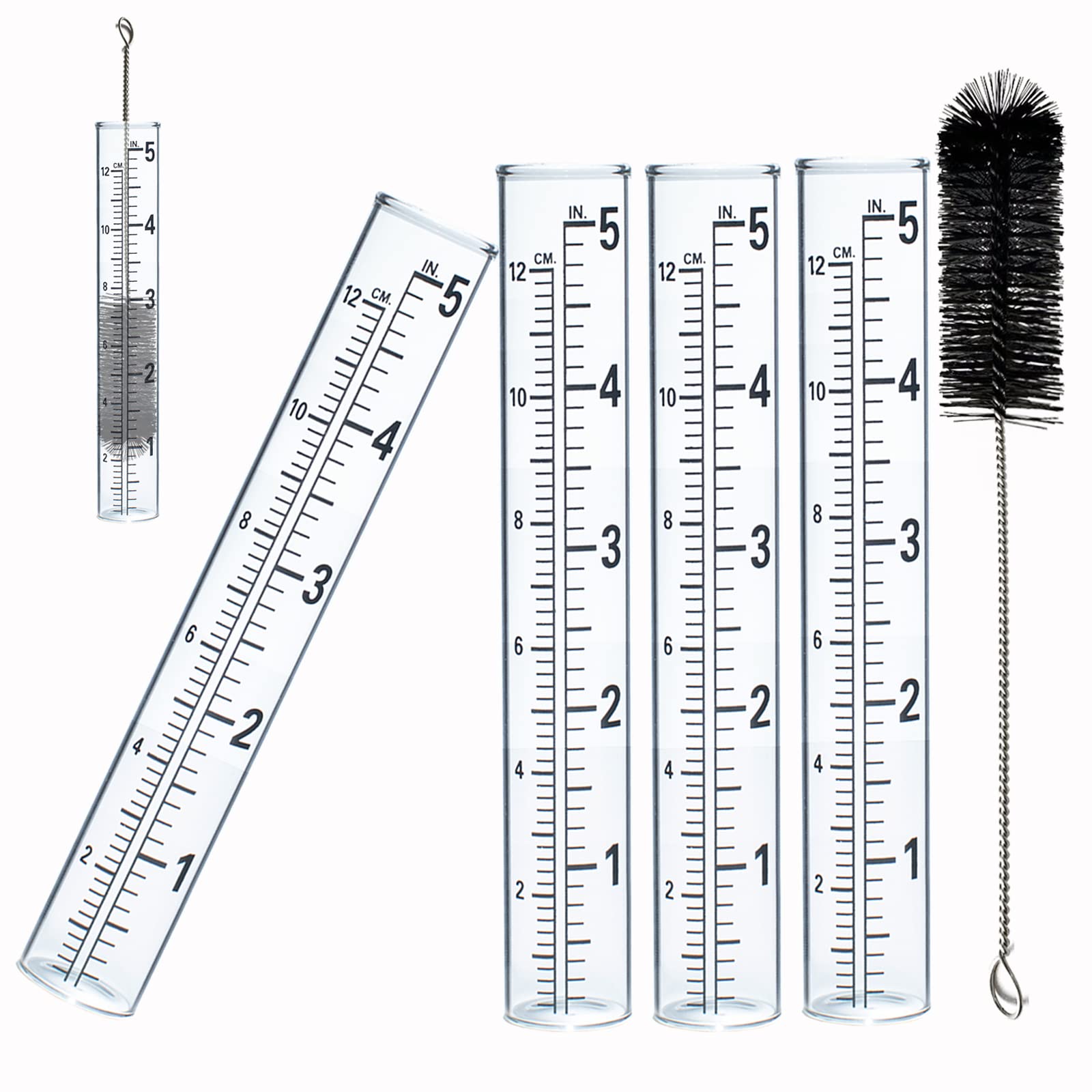 YZDTECH glass rain gauge replacement tube front view