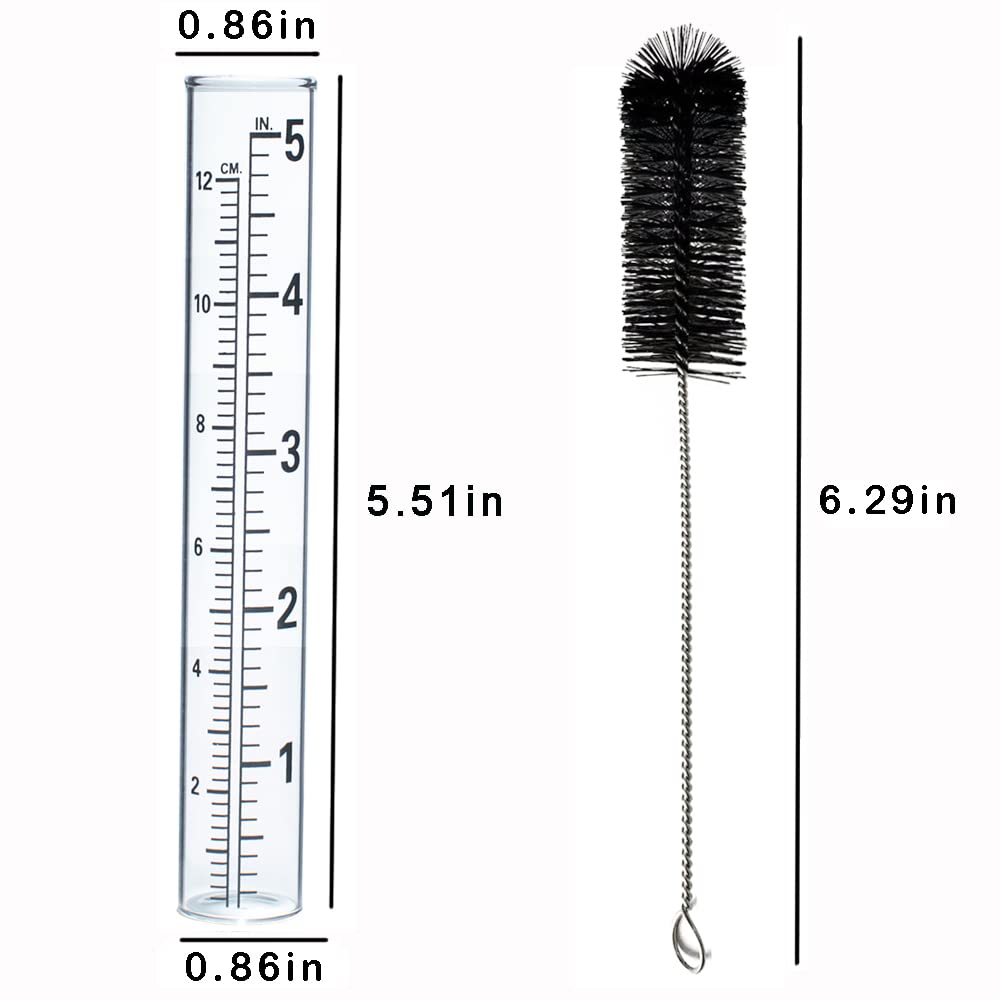 YZDTECH rain gauge tube measuring rainfall outdoors
