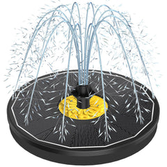 Yzert Solar Bird Bath Fountain front view with glass panel