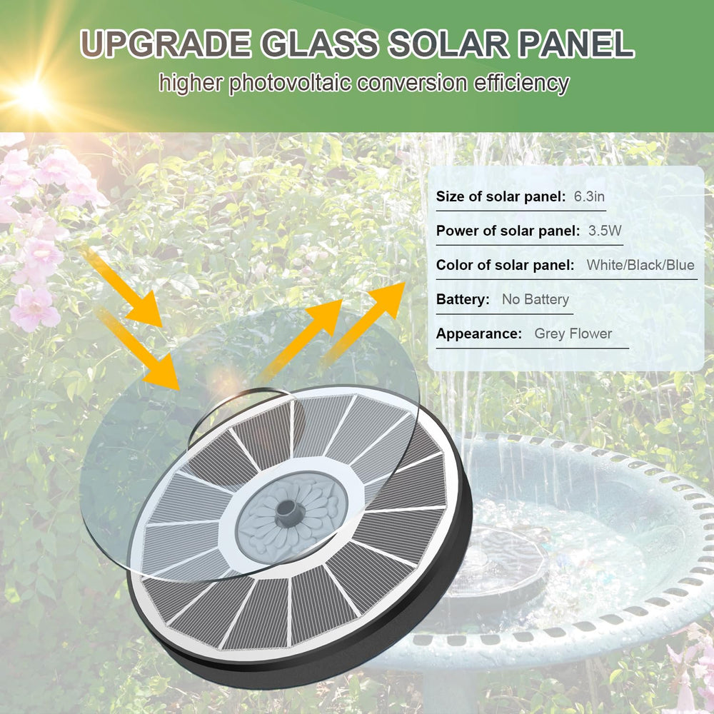 Yzert Solar Fountain elegant flower design close-up