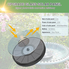 Yzert Solar Fountain elegant flower design in black