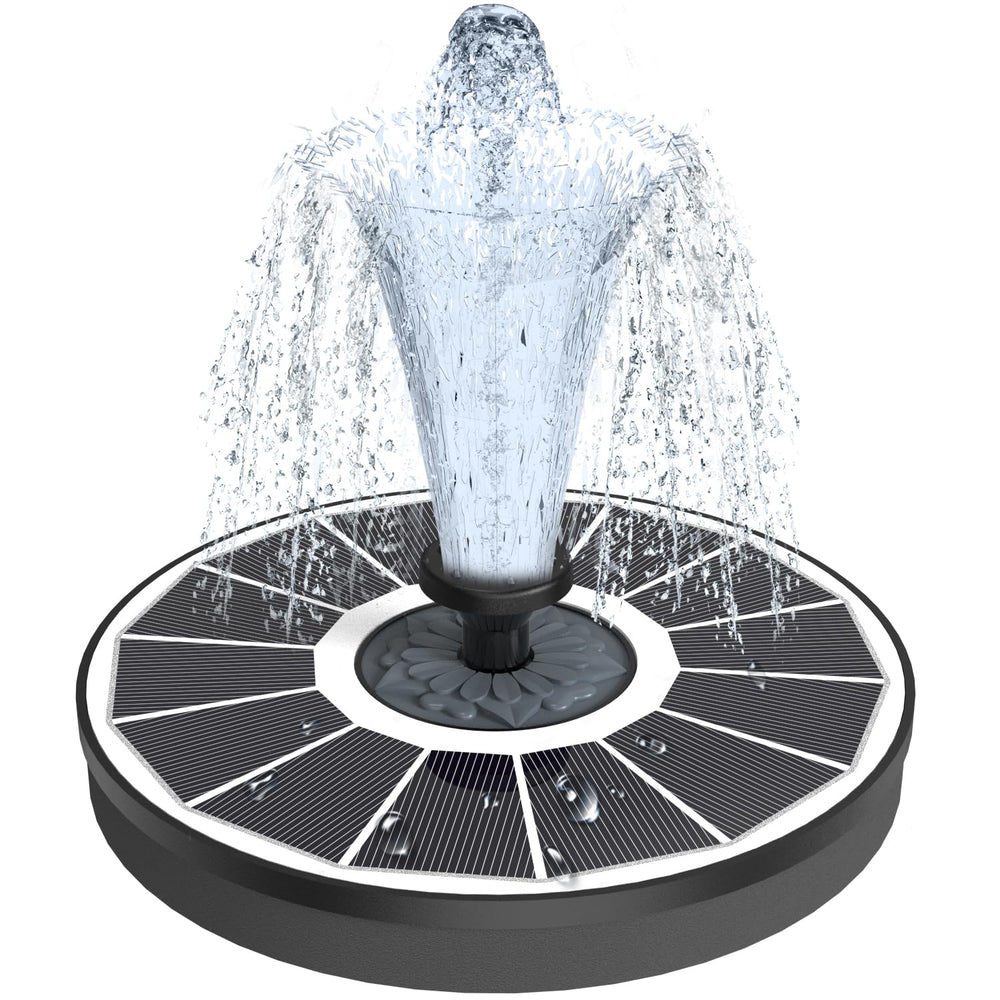 Yzert Solar Fountain front view with glass panel