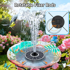 Yzert Solar Fountain in a garden setting