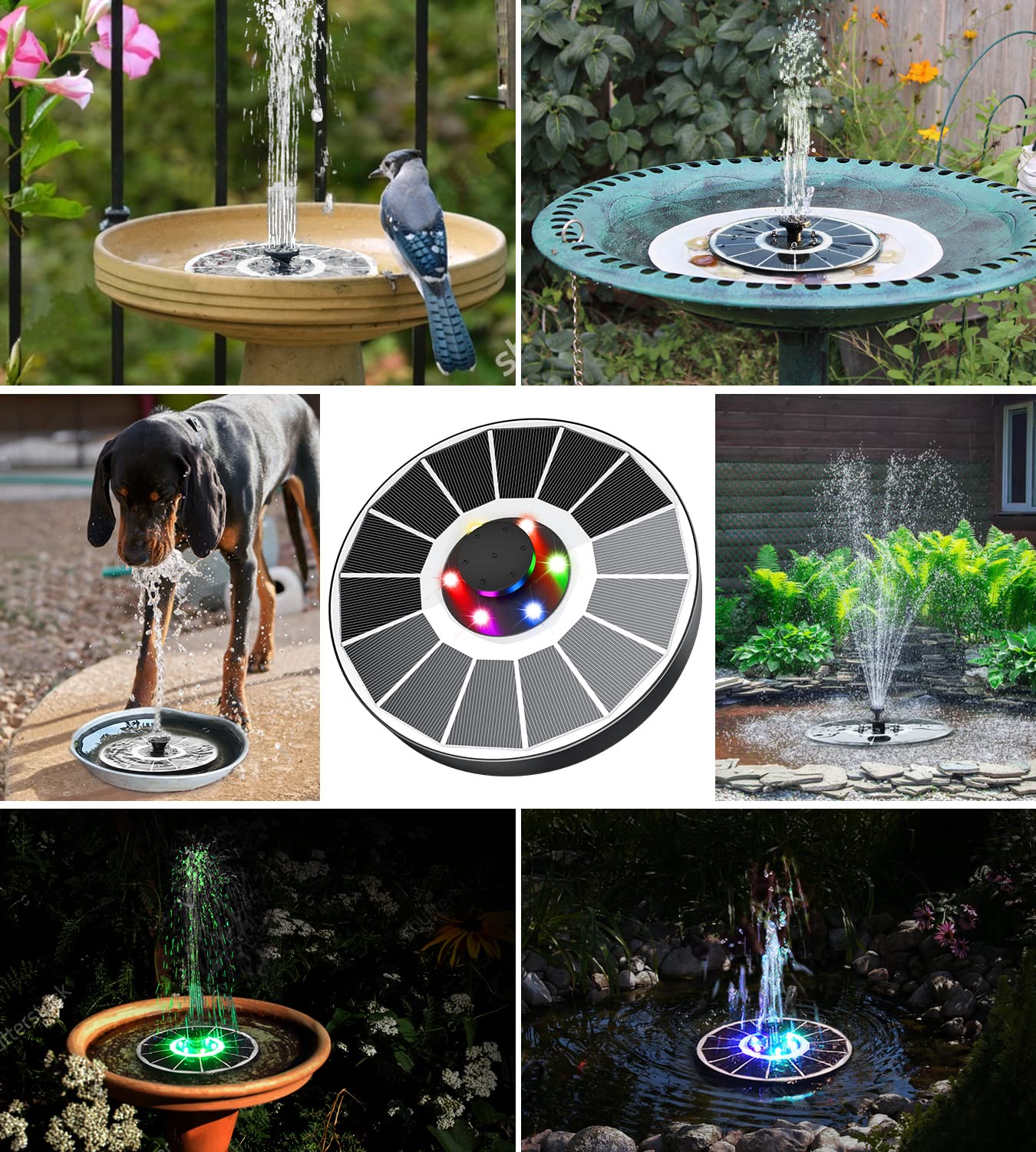 Yzert Solar Fountain packaging and included components