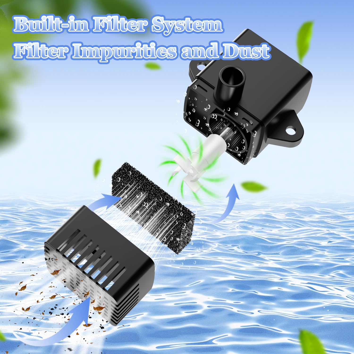 Yzert Solar Fountain packaging with product details