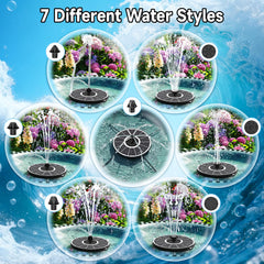 Yzert Solar Fountain showing water flow in action