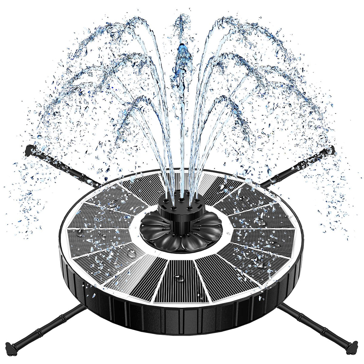 Yzert Solar Fountain top view with adjustable nozzles
