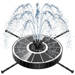 Yzert Solar Fountain top view with adjustable nozzles
