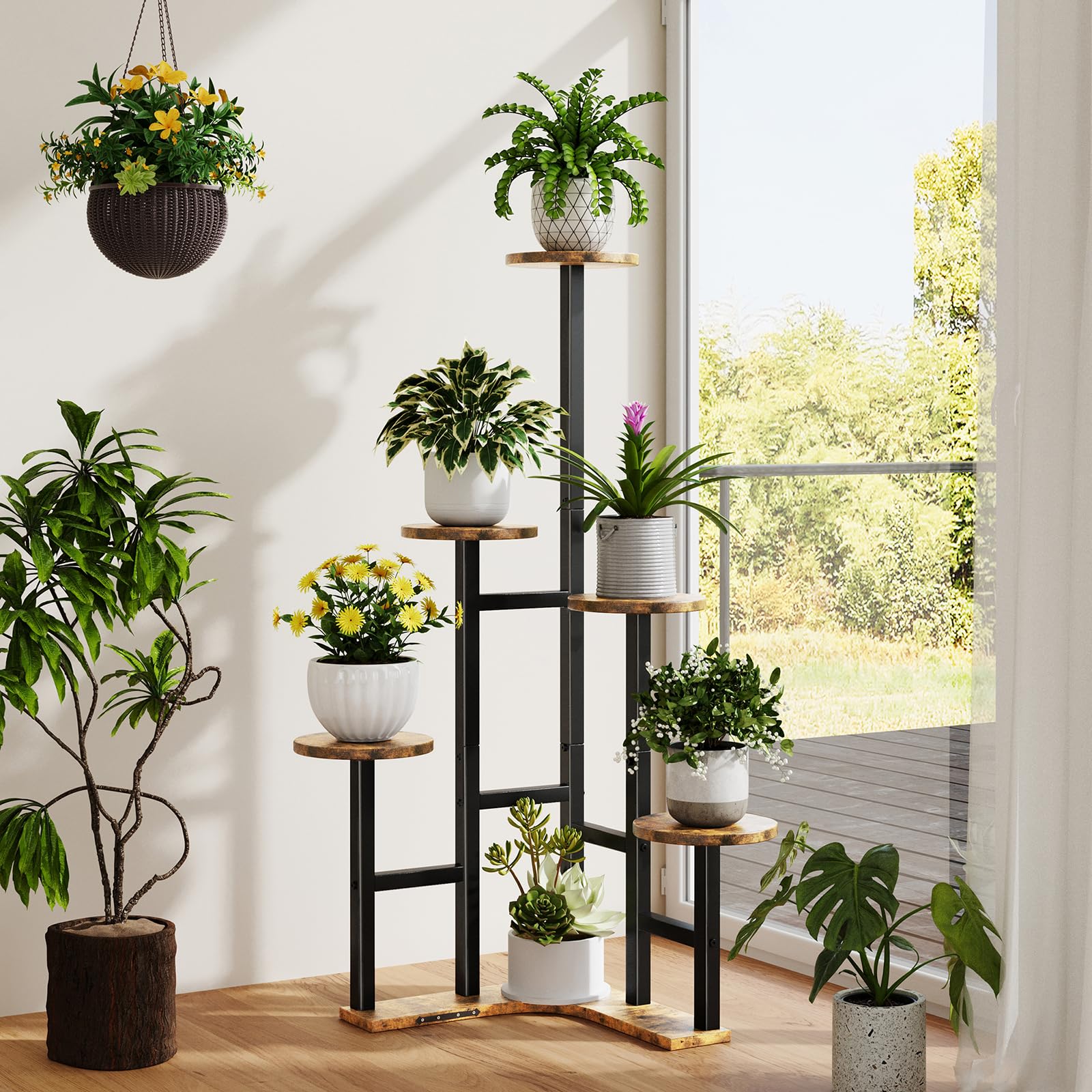 Yzosvki plant stand in a living room setting