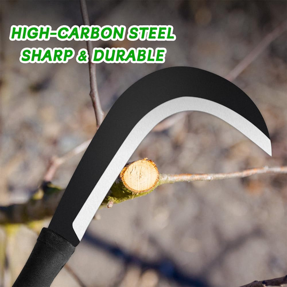Z & G Billhook Sickle Machete resting on a wooden surface