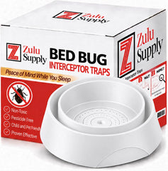 Z Zulu Supply Bed Bug Interceptors 8-Pack White, front view