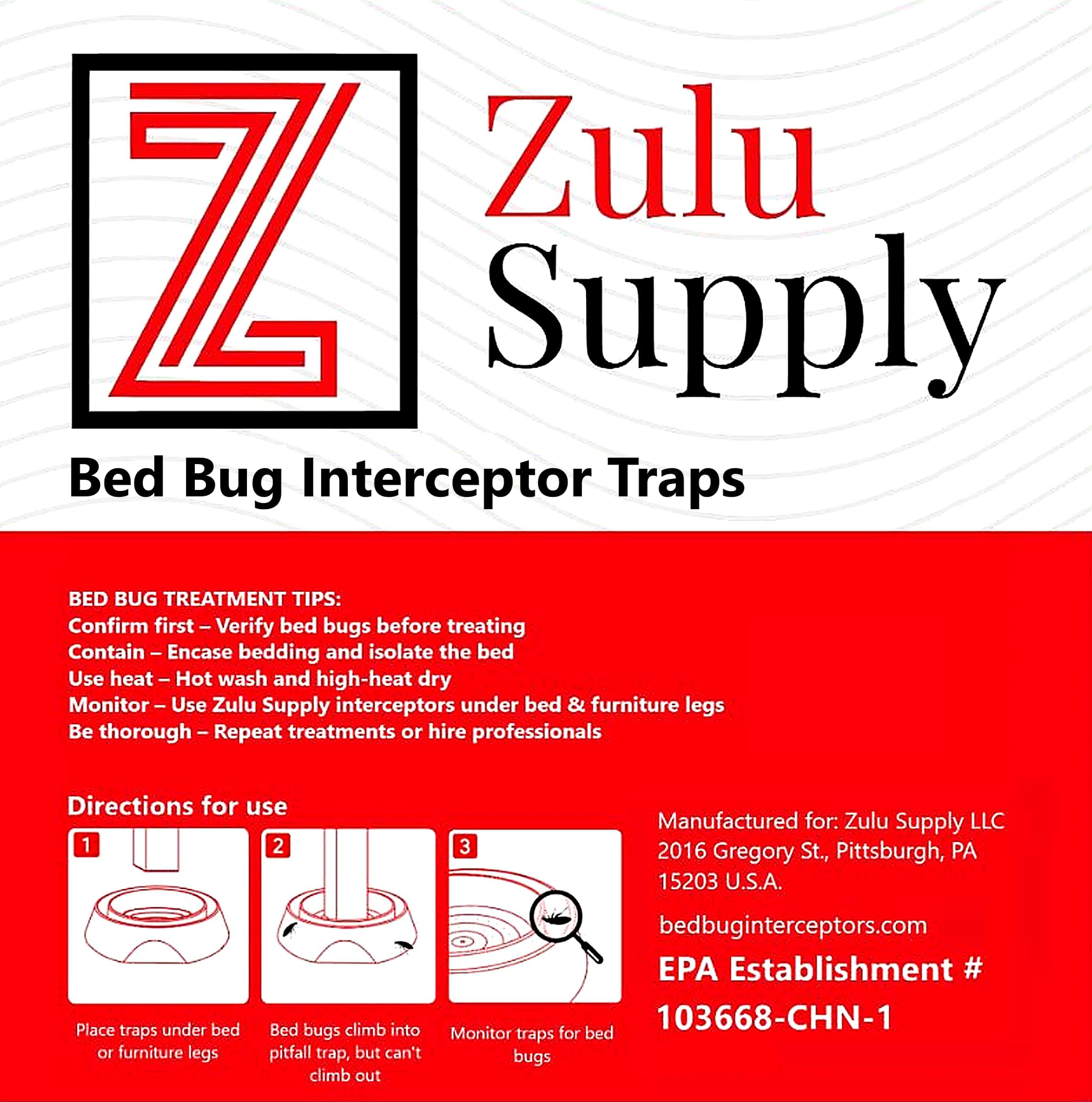 Z Zulu Supply Bed Bug Interceptors multiple units