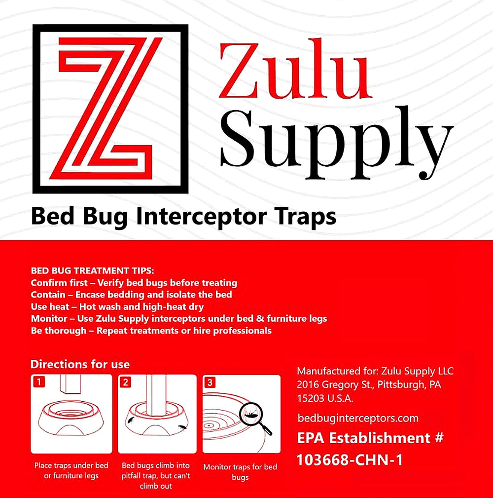 Z Zulu Supply Bed Bug Interceptors multiple units