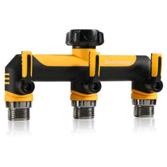ZaakWang 3-Way Hose Splitter dark yellow model front view
