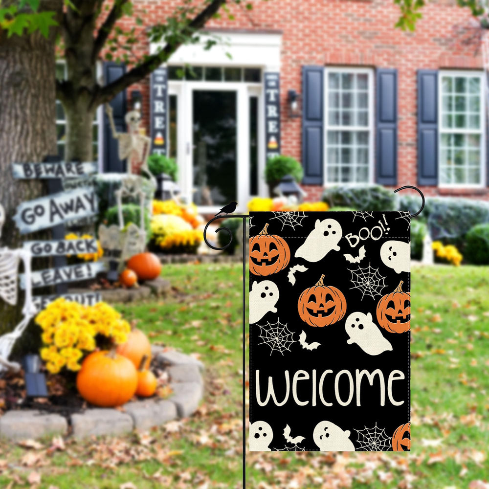 ZAEW Halloween Garden Flag back view