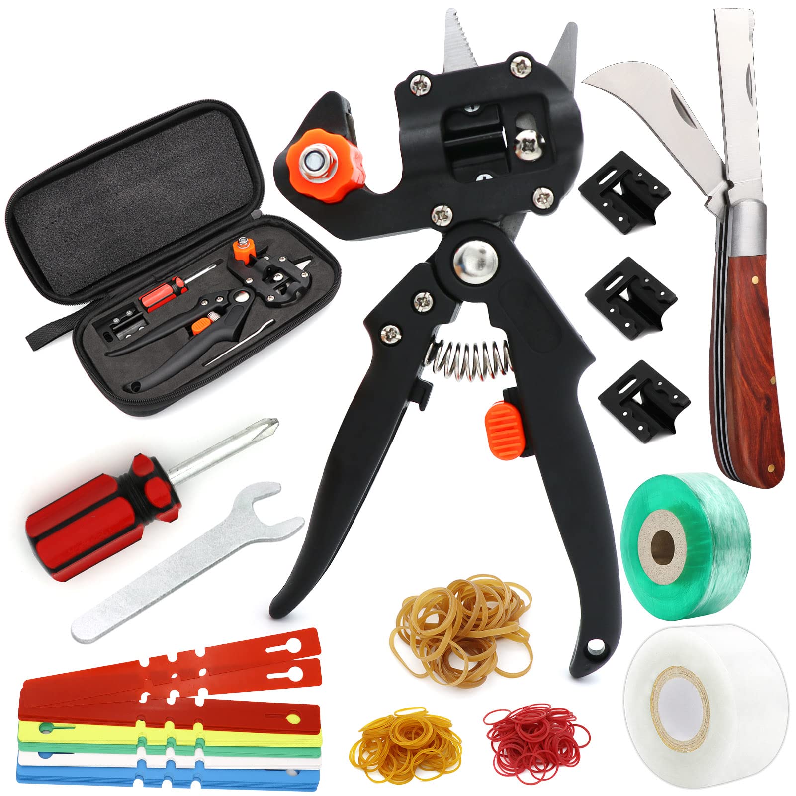 ZALALOVA Garden Grafting Tool Kit front view with all tools displayed