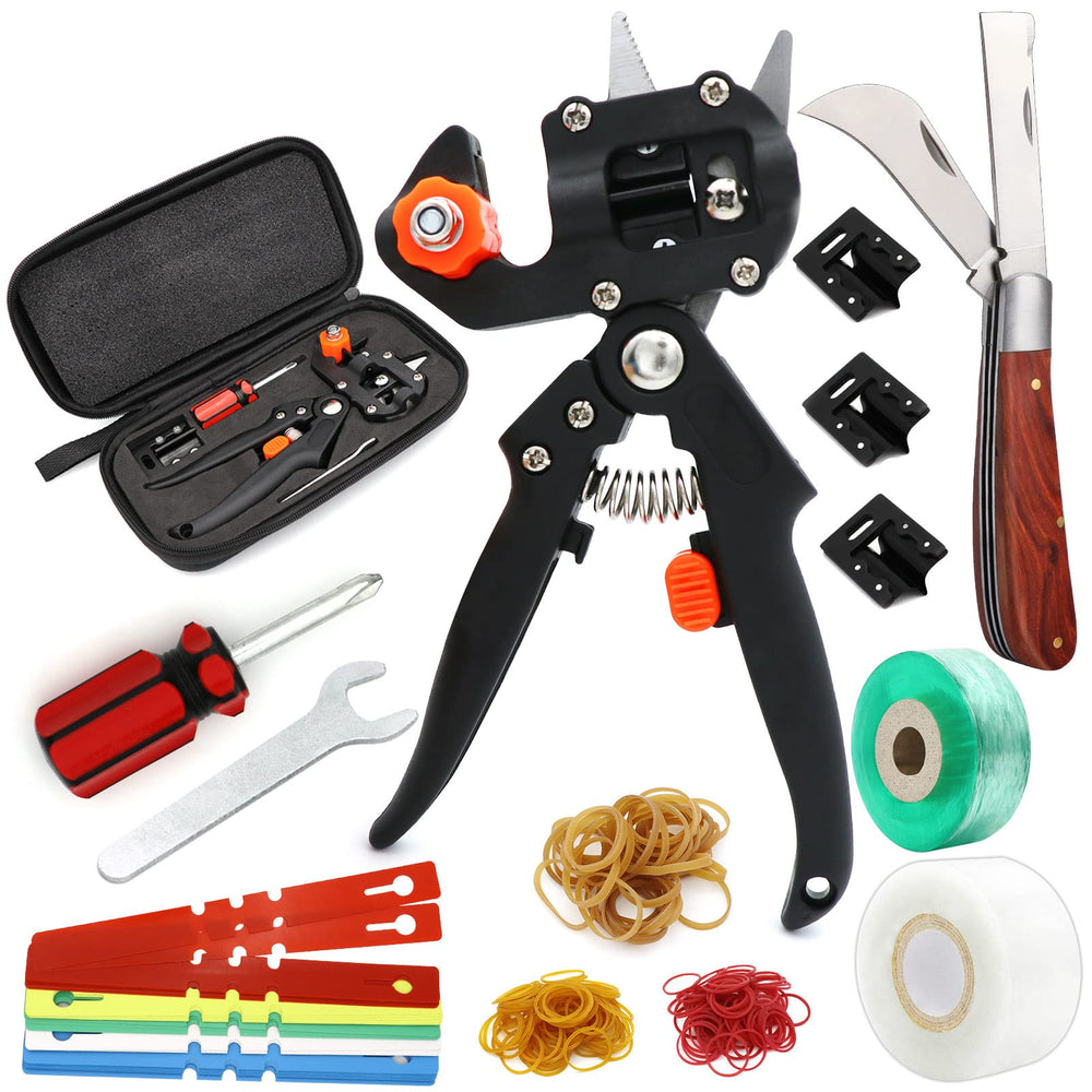 ZALALOVA Garden Grafting Tool Kit front view with all tools displayed