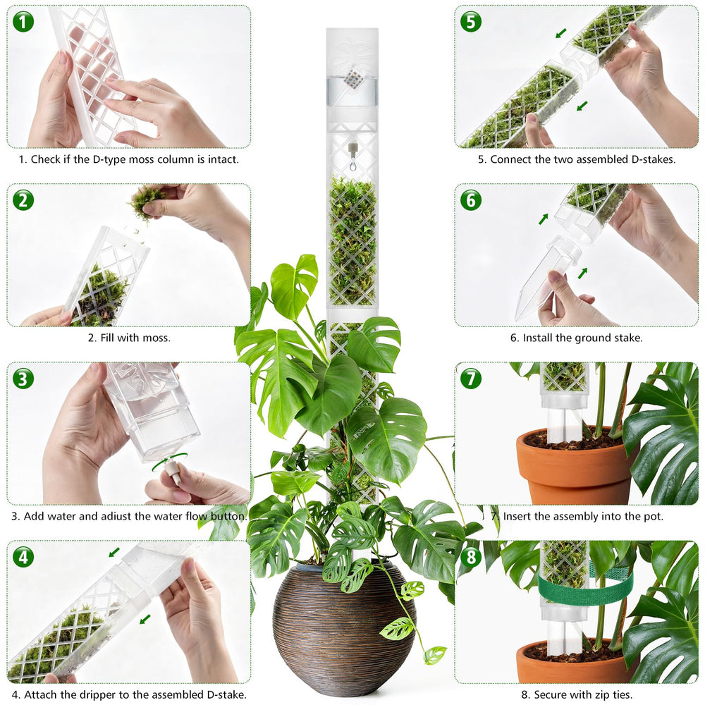 Zalovvi Moss Pole kit including fertilizer boxes and ties