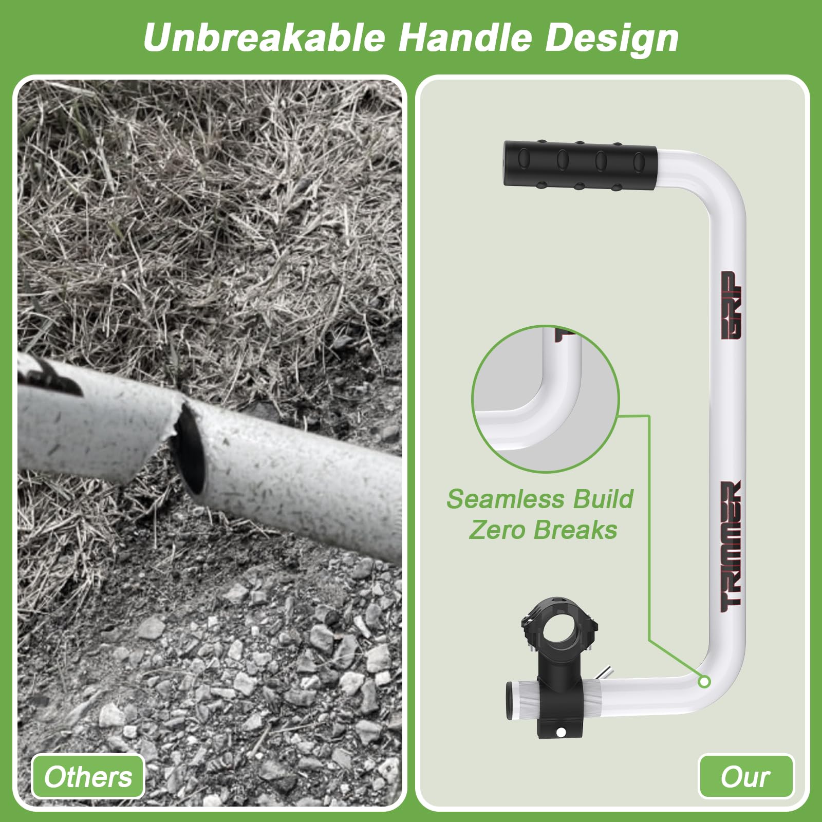 zamazi Weedeater Handle installed on trimmer
