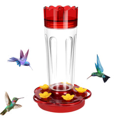 Zamelane Glass Hummingbird Feeder front view with five feeding ports