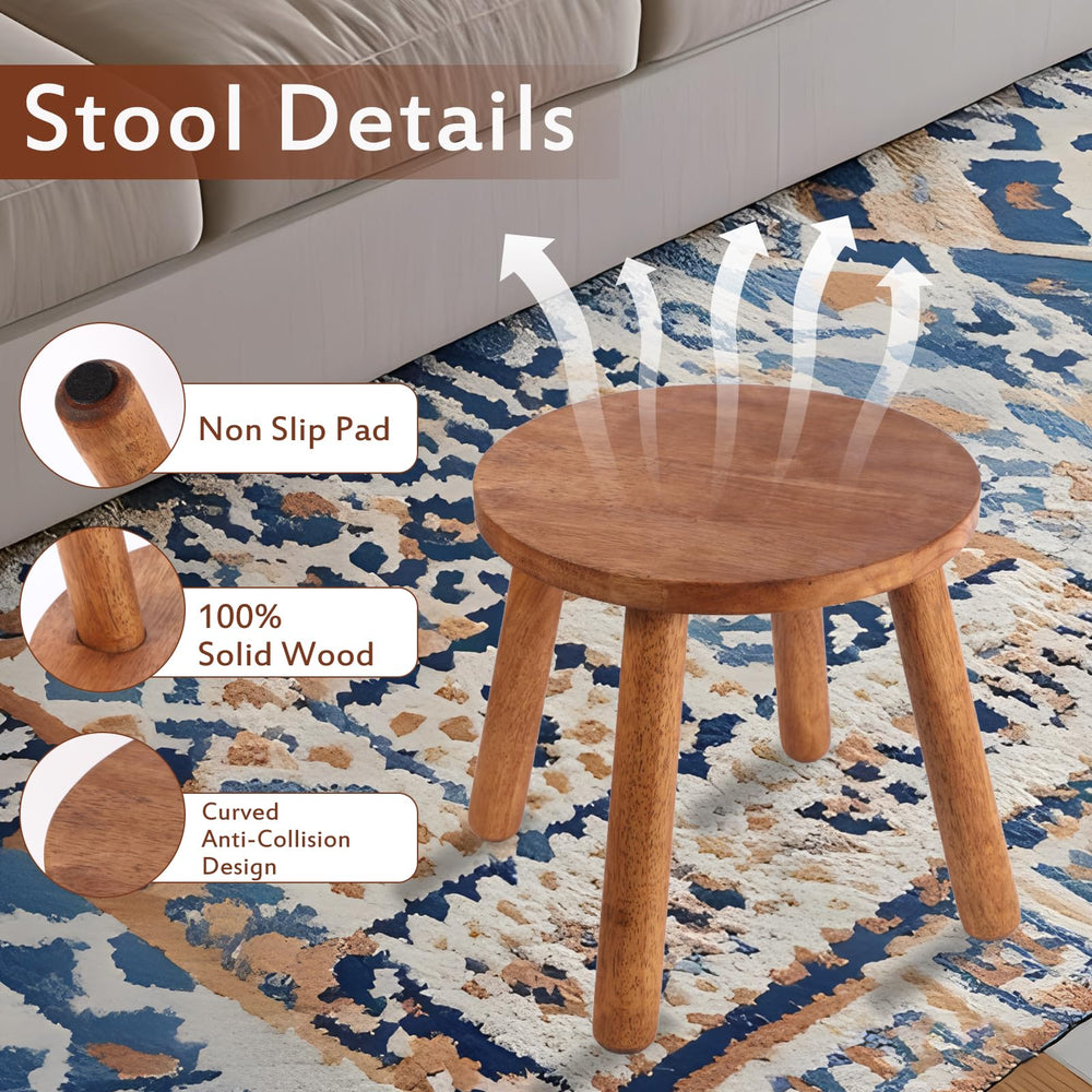 zaowofires Round Solid Wooden Stool assembly instructions