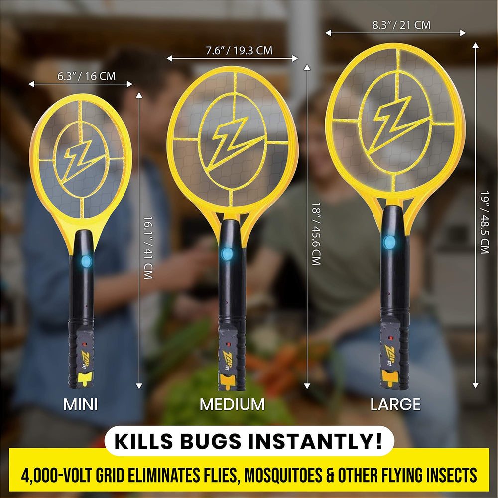 ZAP IT! Electric Fly Swatter Racket showing safety mesh
