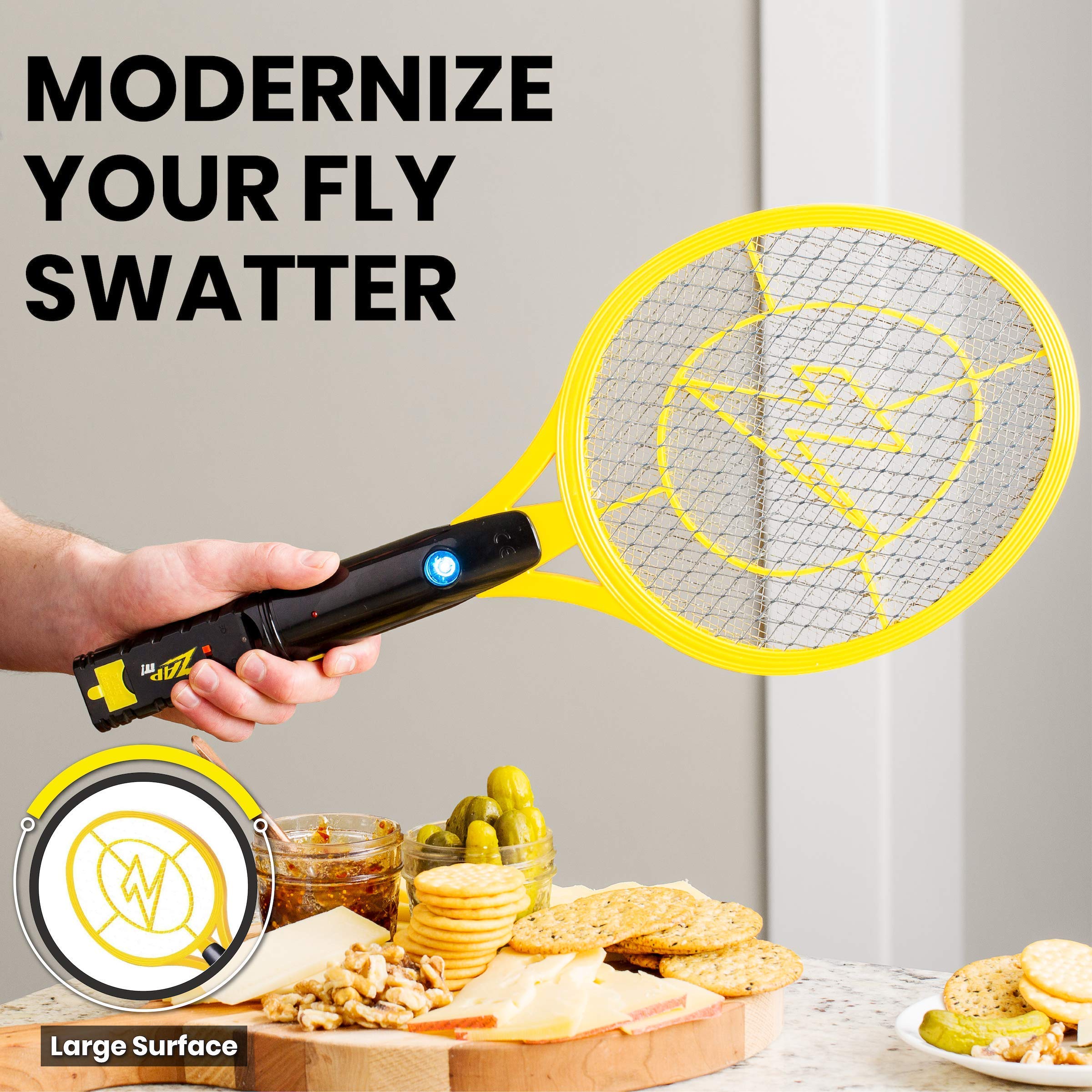 ZAP IT! Electric Fly Swatter Racket side view