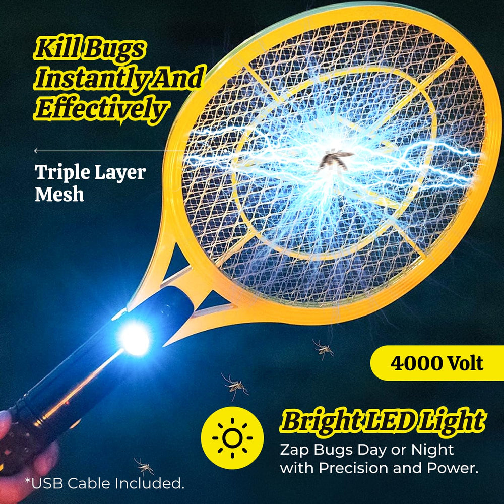 ZAP IT! Fly Swatter Racket with safety mesh close-up