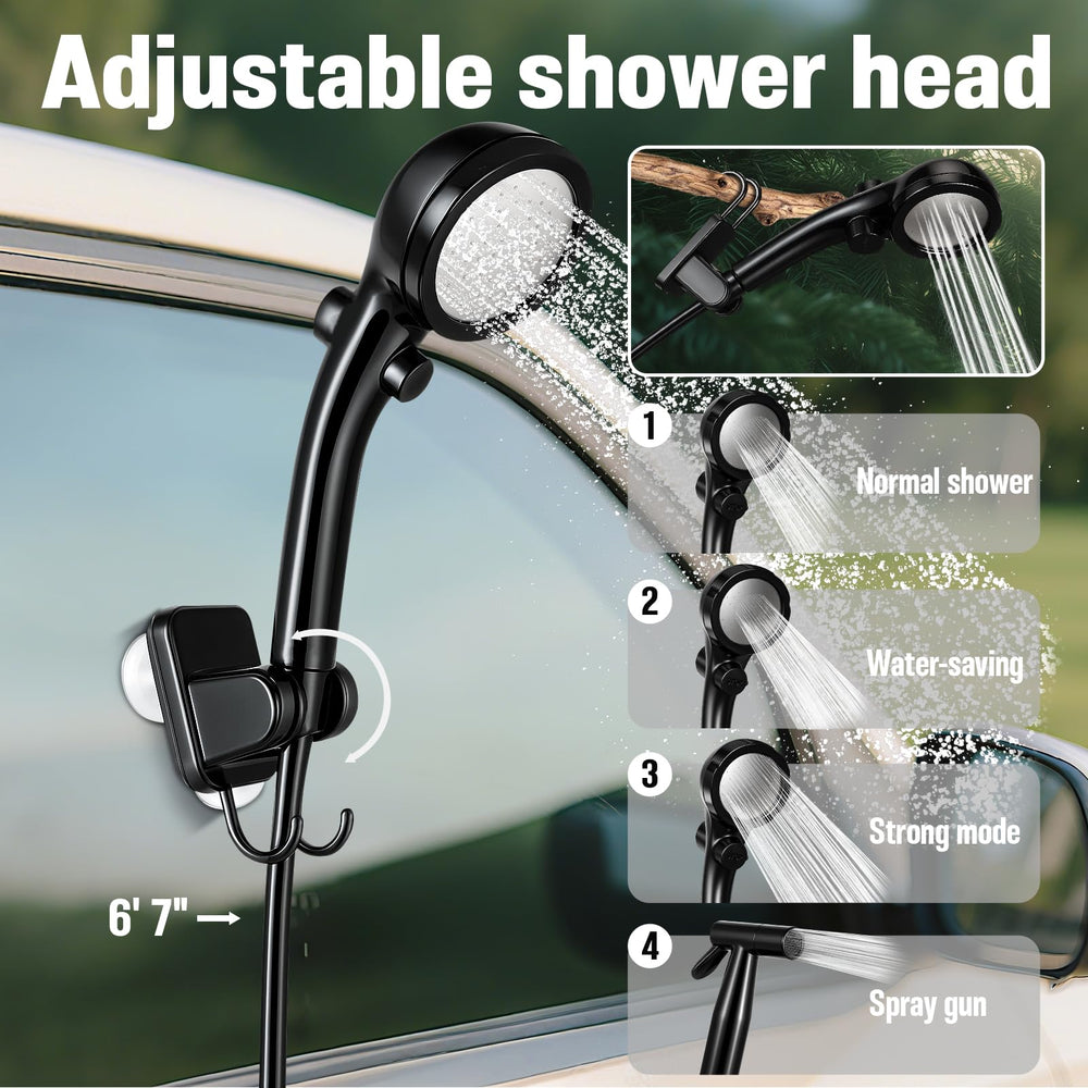 Zappyway Portable Shower being used outdoors