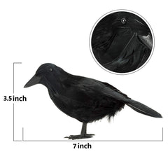 ZAUGONTW Halloween Black Crow side view showing bendable feet