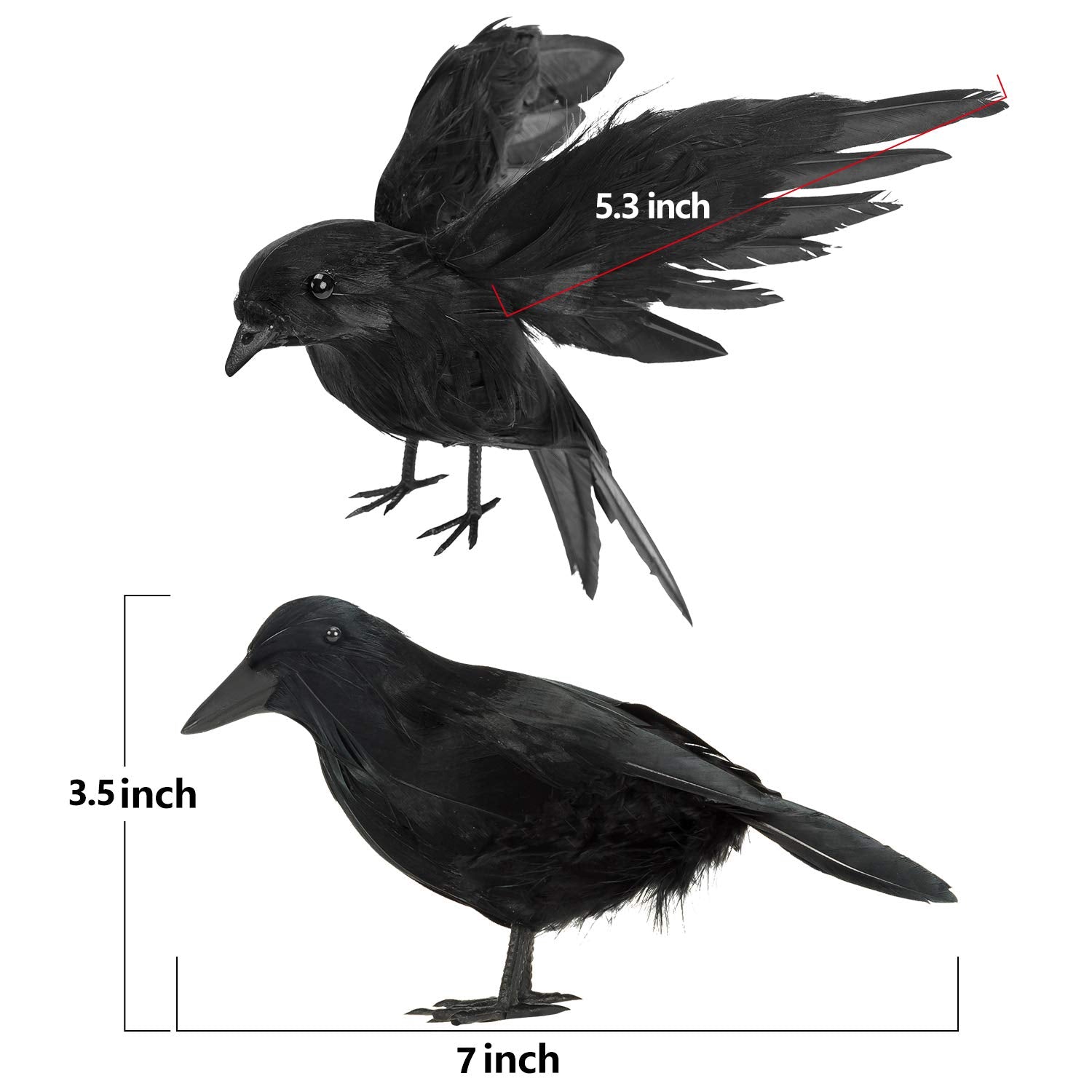 ZAUGONTW Halloween Crow – black feathered crow in flight