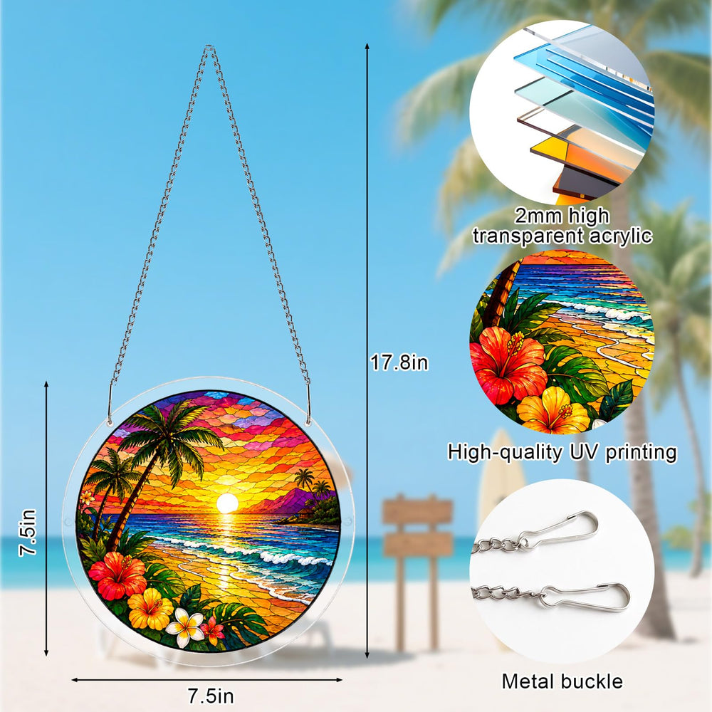 ZAVENIXA Acrylic Jigsaw Puzzle Suncatcher assembled on a window