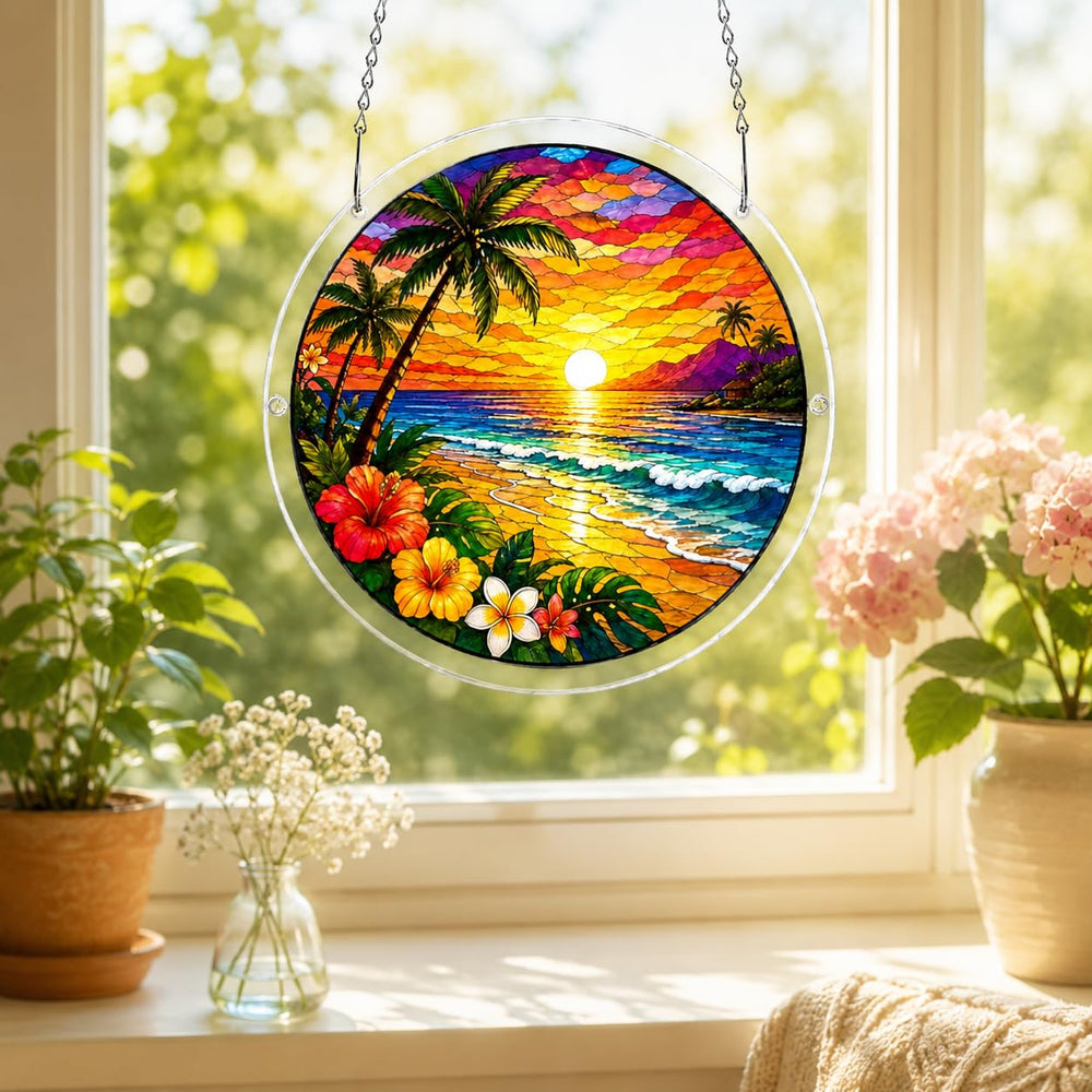 ZAVENIXA Acrylic Jigsaw Puzzle Suncatcher components laid out